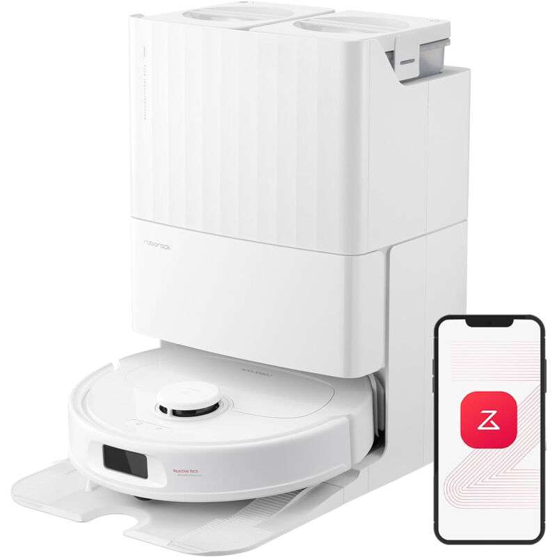 foto del prodotto qrevo plus - robot aspirapolvere lavapavimenti con stazione multifunzionale - mop estensibile - pulisce gli angoli e i bord - roborock