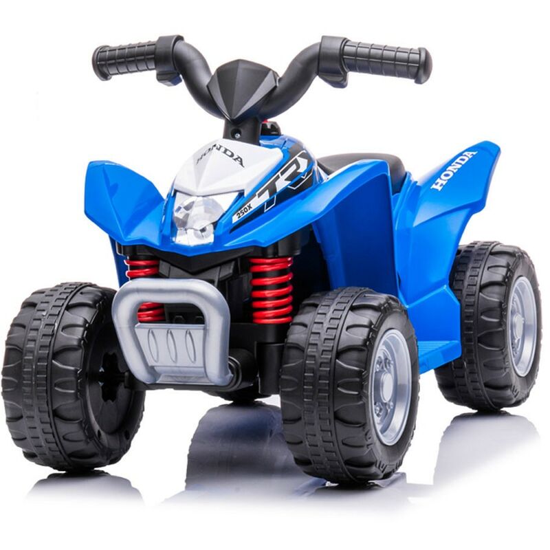 foto del prodotto quad elettrico a batteria da bambino blu macchina cavalcabile suoni
