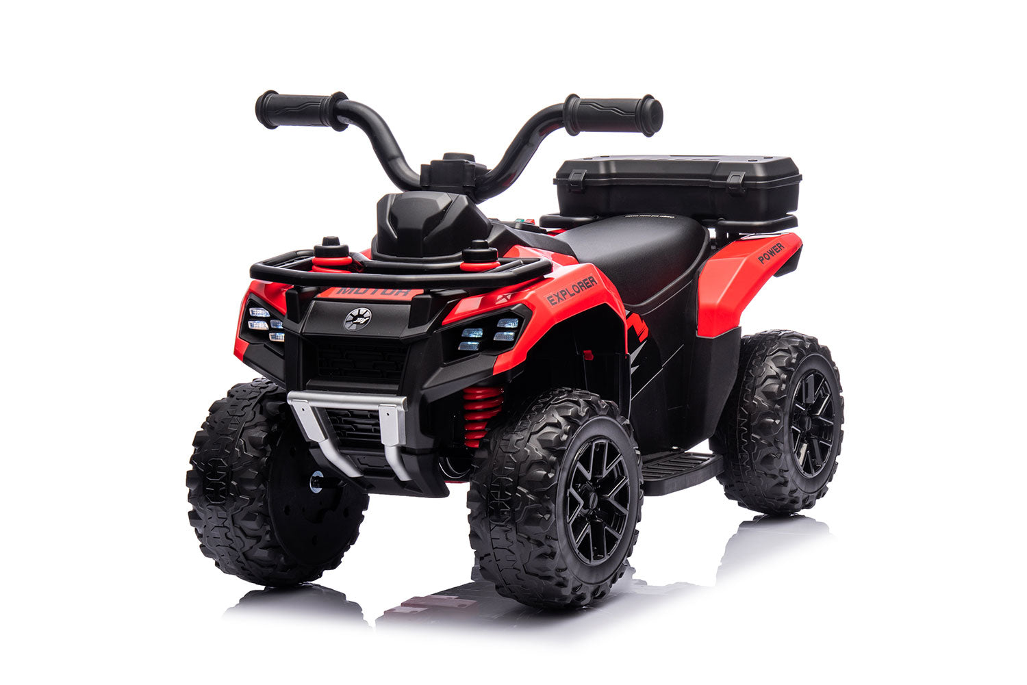 foto del prodotto quad elettrico per bambini safari 6v con bauletto posteriore rosso