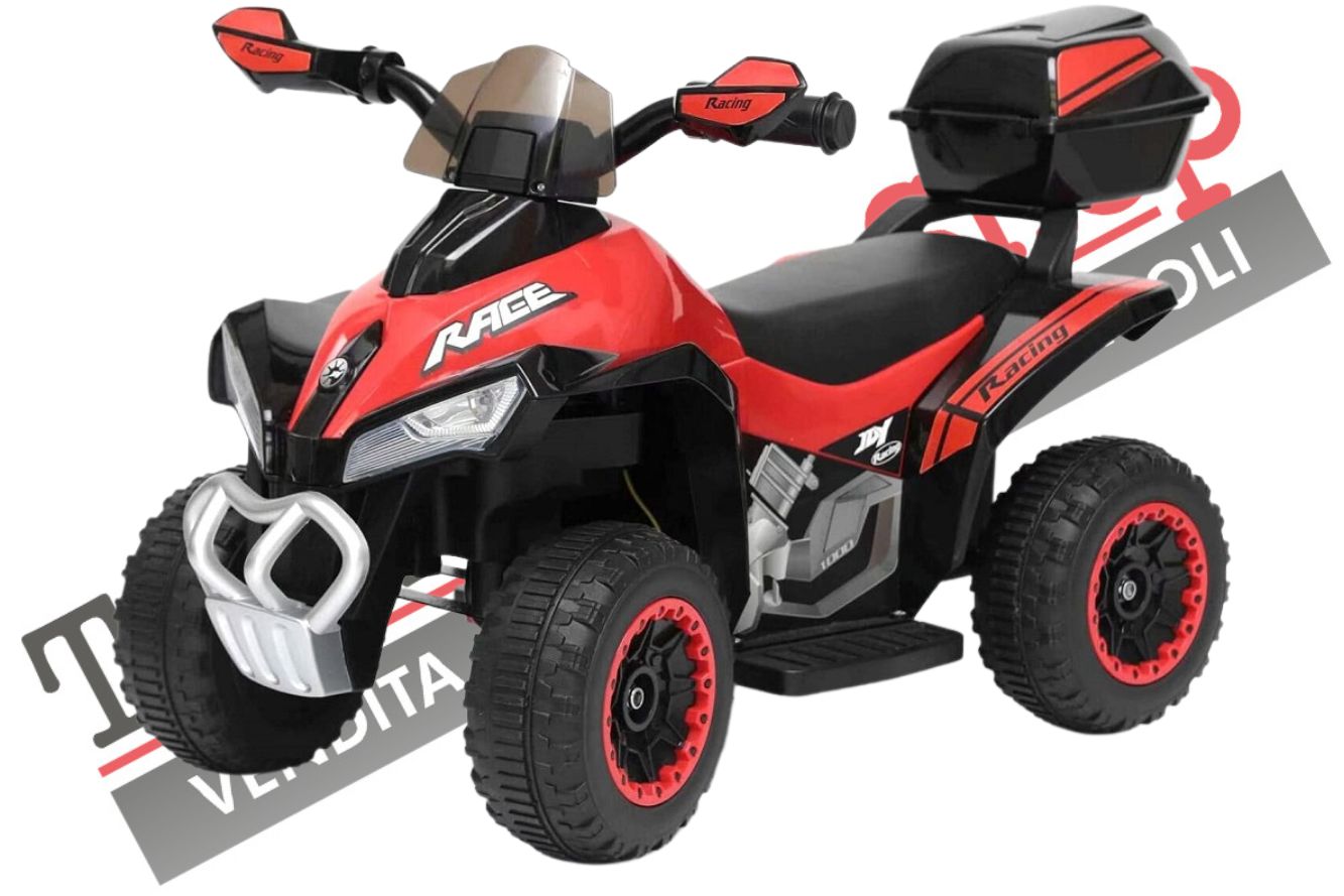 foto del prodotto quad elettrico per bambini tecnobike shop atv mini quad deluxe 6v rosso