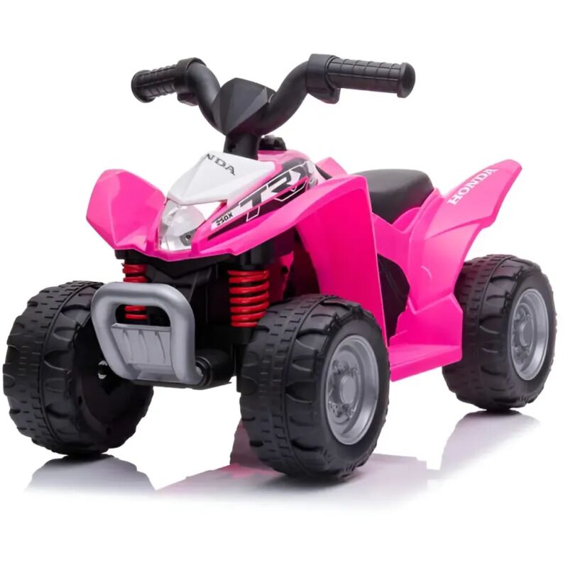 foto del prodotto quad honda trx 250x rosa 65x38x43 cm bambini 6v luce e suoni