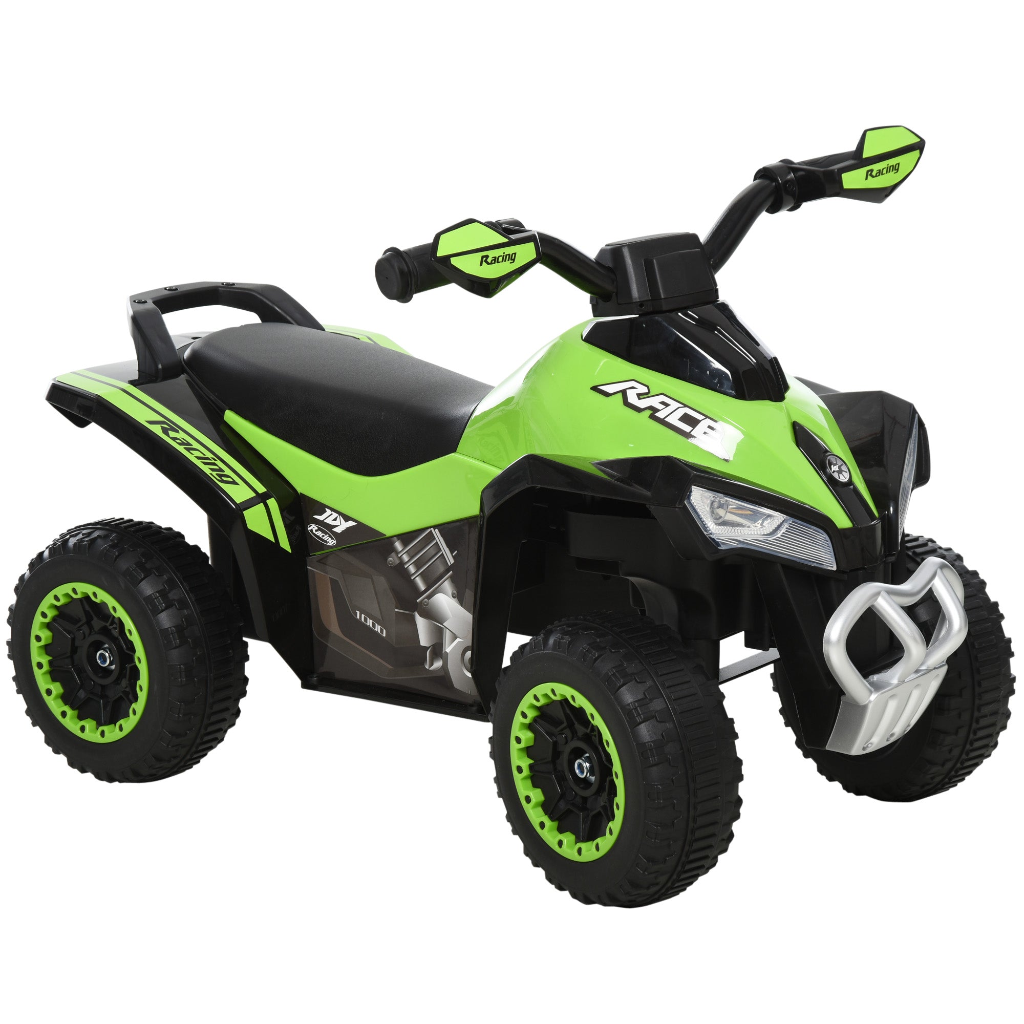 foto del prodotto quad per bambini a spinta manuale con suoni integrati verde