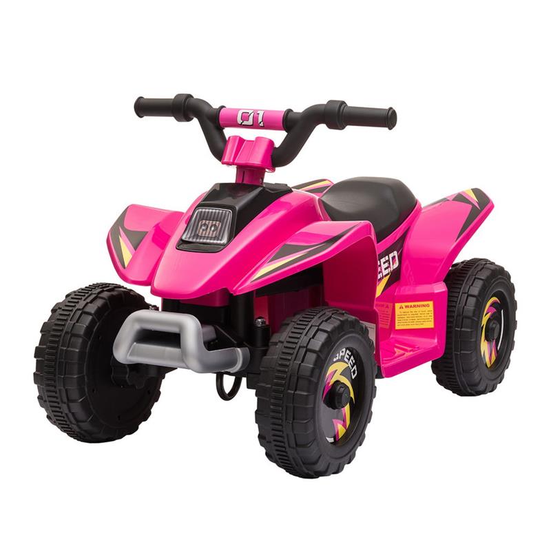 foto del prodotto quad per bambini elettrico con batteria ricaricabile 6v rosa
