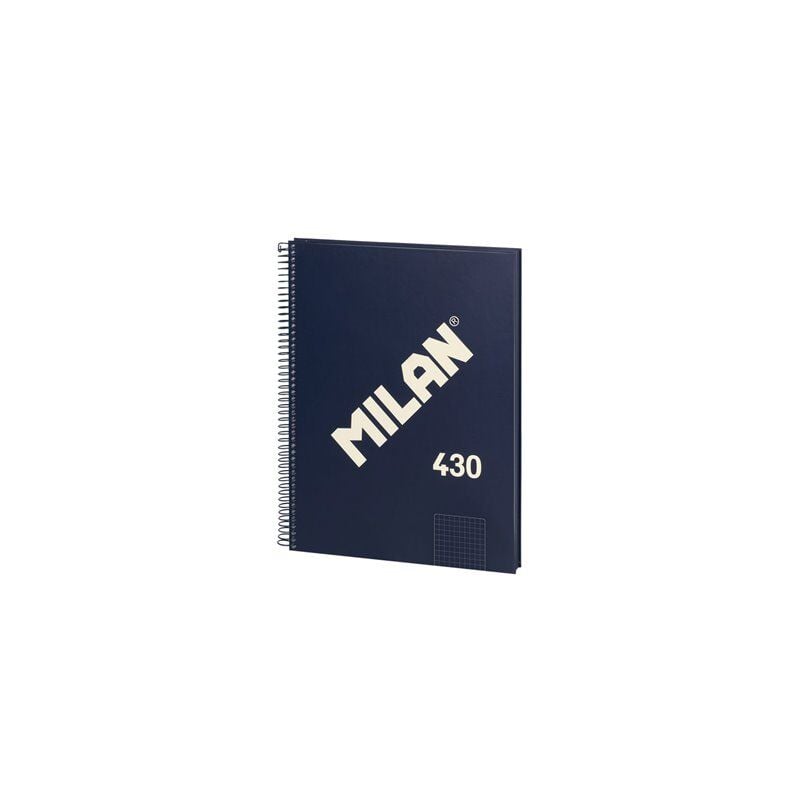 foto del prodotto quaderno a4 a quadretti 5x5mm collezione 430 since 1918 colore blu marino con spirale mil n