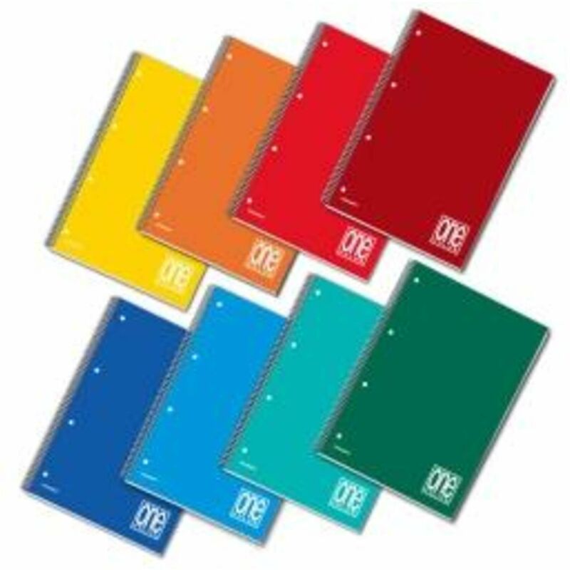 foto del prodotto quaderno spiralato 60ff. 80gr. 1r monocolore x5