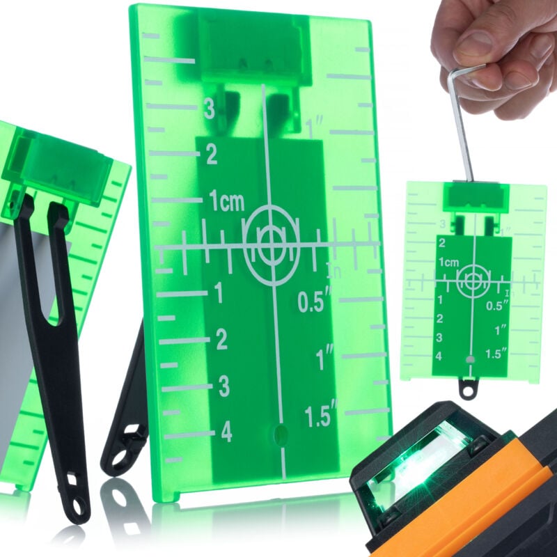 foto del prodotto quadrante verde per la lettura della misura della livella laser rosfix plate