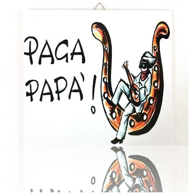 foto del prodotto quadretto piastrella decorativa porta fortuna ceramica paga pap trade shop traesio