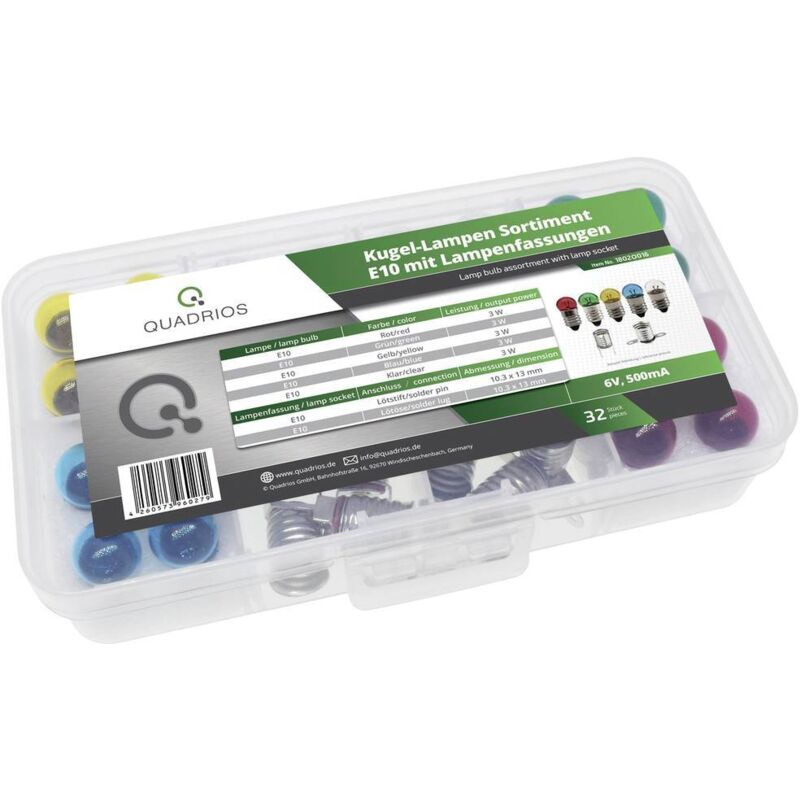 foto del prodotto quadrios 1802o016 microlampadina 6.0 v 3 w attacco e10 32 parti