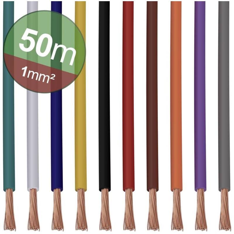 foto del prodotto quadrios 22cw006 assortimento di filamenti 1 x 1.0 mm bianco, blu, marrone, arancione, verde, giallo, grigio, violetto