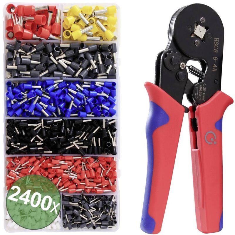 foto del prodotto quadrios 22t007 22t007 kit pinza crimpatrice boccola 0.25 fino a 10 mm incl. assortimento di capicorda