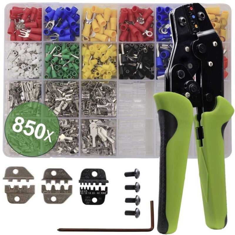 foto del prodotto quadrios 22t014 22t014 kit pinza crimpatrice boccola, isolamento spina piatta, connettore per applicazioni solari 0.25