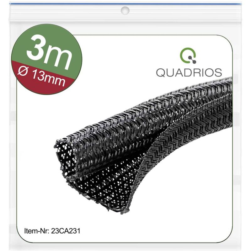 foto del prodotto quadrios 23ca231 23ca231 guaina intrecciata nero poliestere 13 fino a 14 mm 3 m