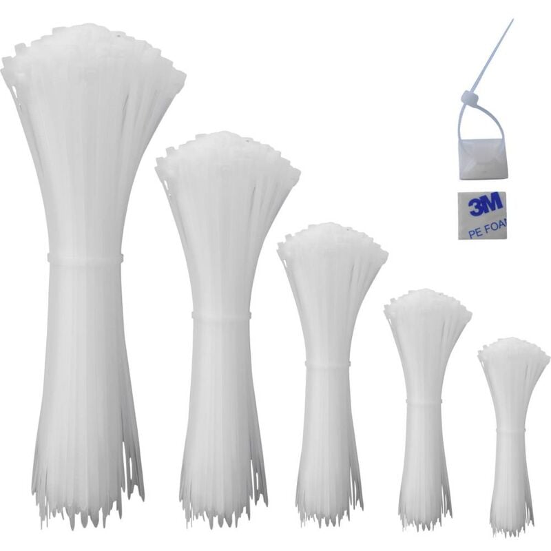 foto del prodotto quadrios - 23ca241 23ca241 fascetta per cavi bianco stabilizzato ai raggi uv 520 pz.