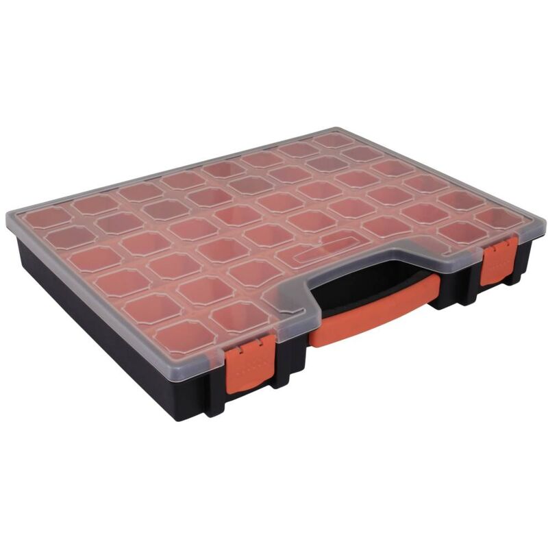 foto del prodotto quadrios 23sa093 scatola minuteria l x l x a 42 x 32.5 x 6 cm scomparti 22 suddivisione fissa contenuto 1 pz.