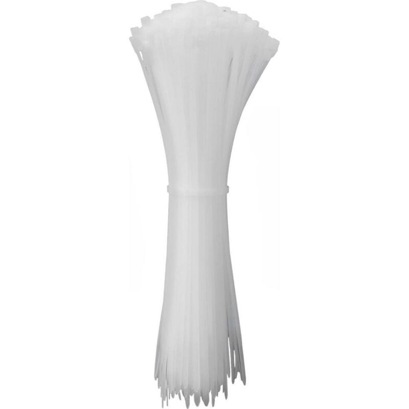 foto del prodotto quadrios 24ca344 24ca344 fascetta per cavi 450 mm 5.1 mm bianco stabilizzato ai raggi uv 100 pz.