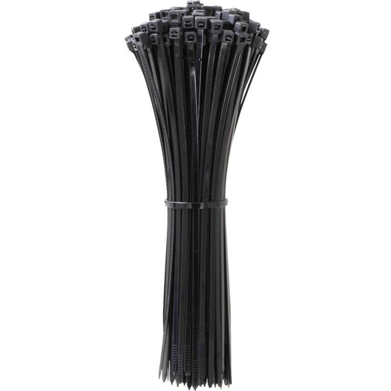 foto del prodotto quadrios 24ca372 24ca372 fascetta per cavi 250 mm 7.6 mm nero stabilizzato ai raggi uv 100 pz.