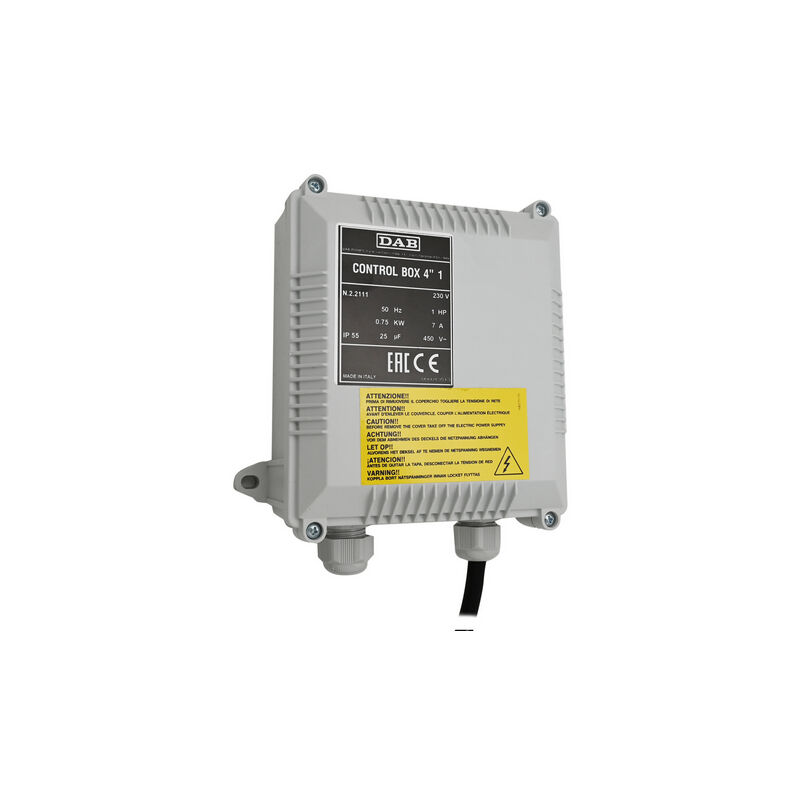 foto del prodotto quadro elettrico per pompa sommersa 1,5 hp 35 uf