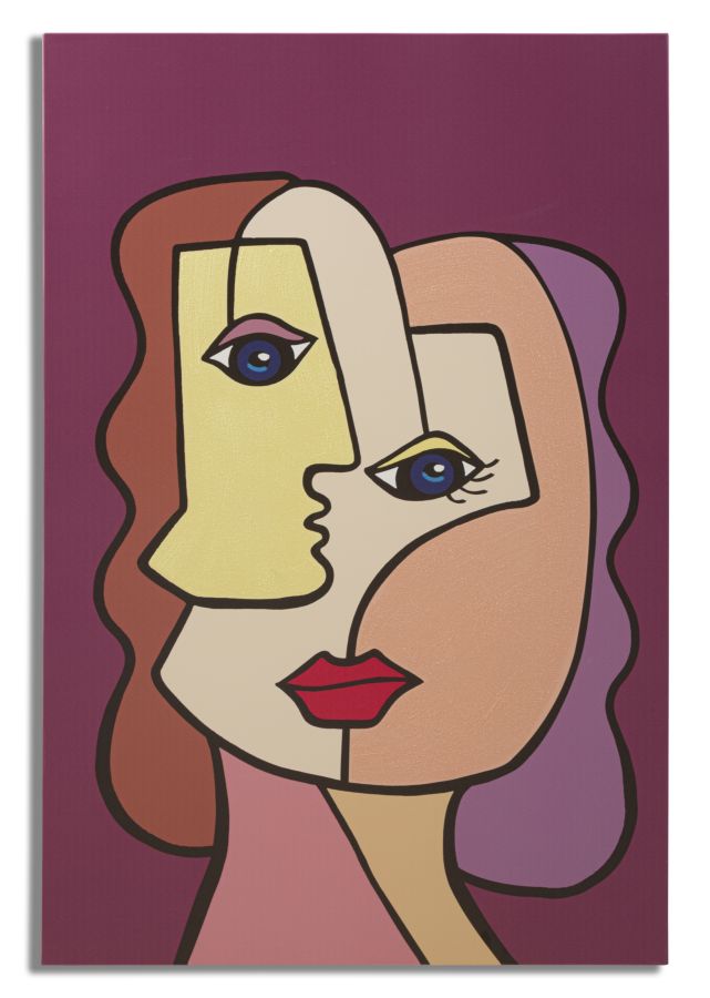 foto del prodotto quadro moderno, stampa dipinta 60x3x90cm feces new b