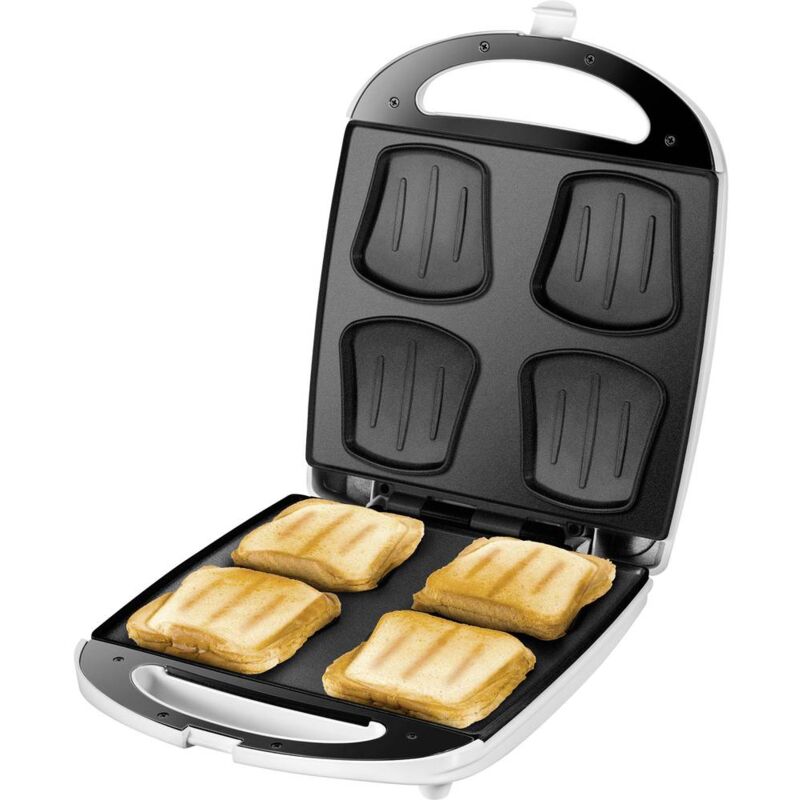 foto del prodotto quadro piastra per sandwich pieghevole bianco, nero unold