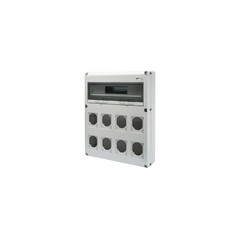 foto del prodotto quadro q din 20 moduli 8 flange iec 16 32a ip44 67