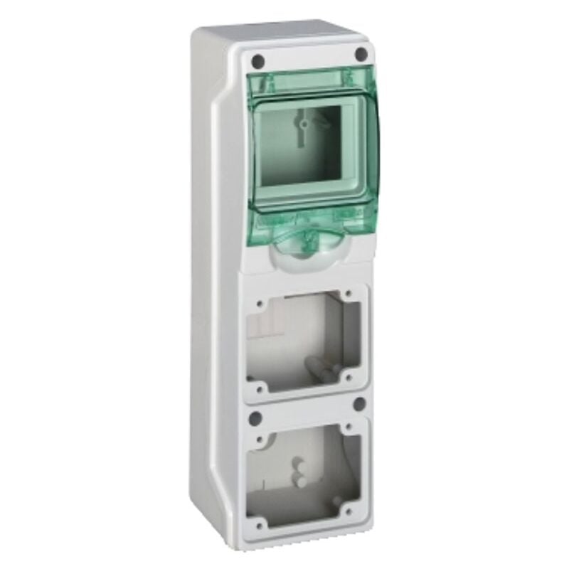 foto del prodotto quadro schneider industriale 4 moduli per 2 prese incasso 10361