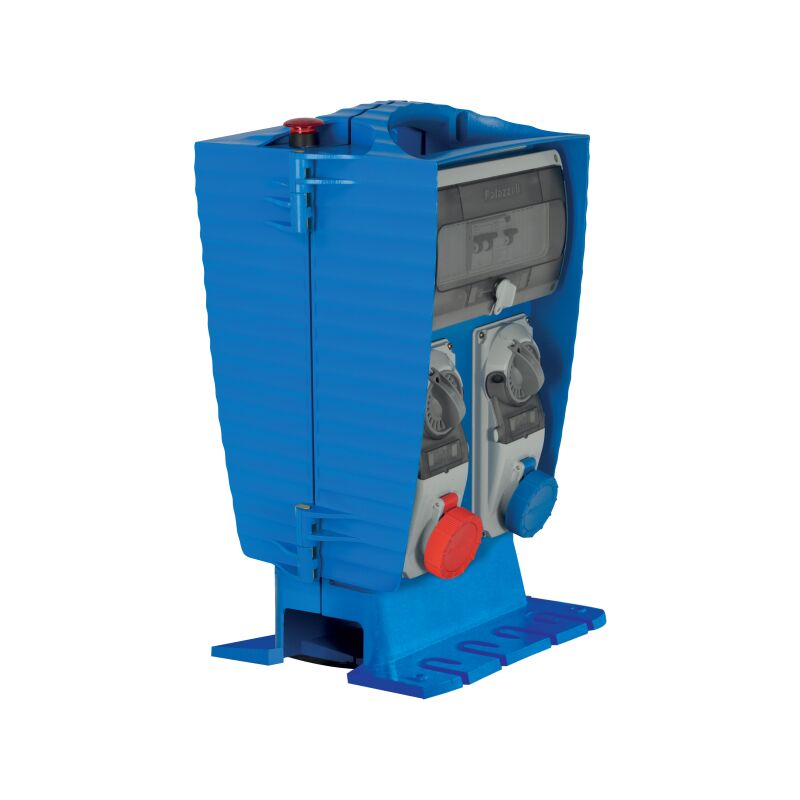 foto del prodotto quadro stagno da cantiere precablato a 4 prese interbloccate palazzoli 644102