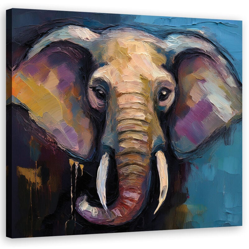 foto del prodotto quadro su tela, animali elefante africa 30x30