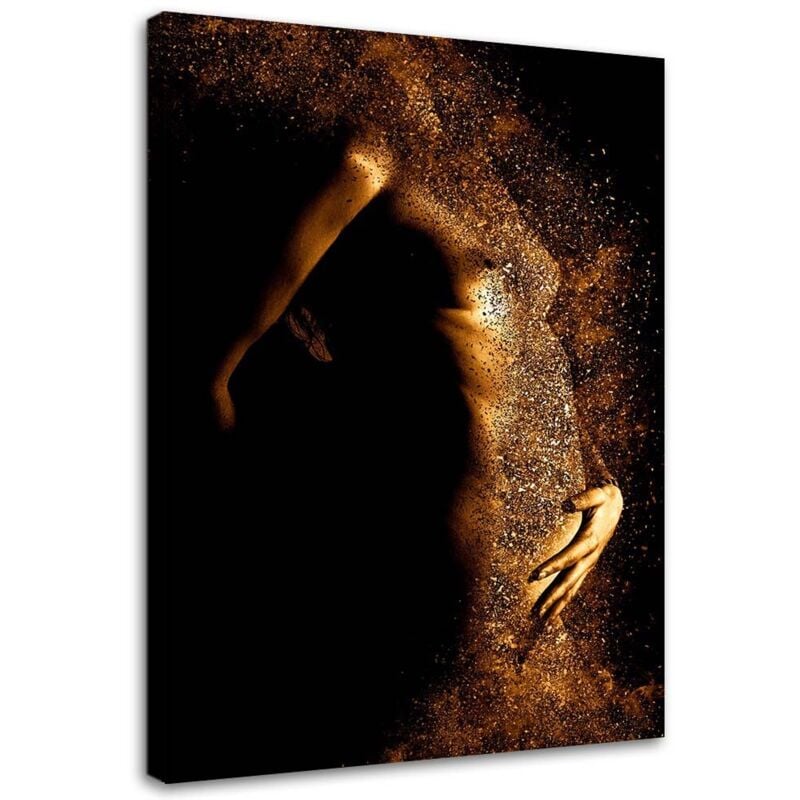 foto del prodotto quadro su tela, cervo tra i cespugli 70x100