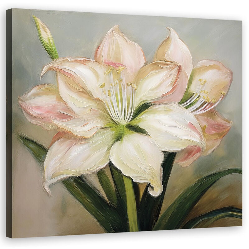 foto del prodotto quadro su tela, fiore di iris 50x50