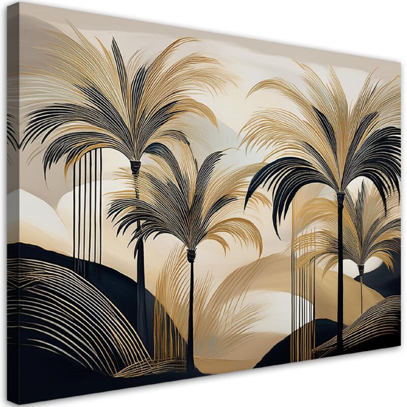 foto del prodotto quadro su tela, palme della giungla natura - 60x40