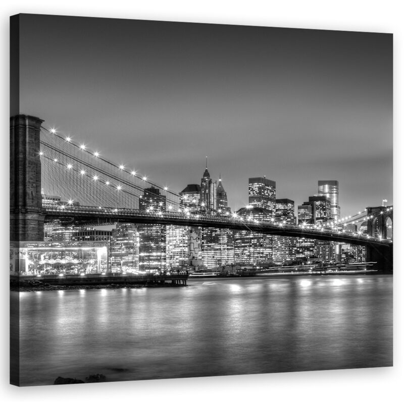 foto del prodotto quadro su tela, pantera nera 50x50