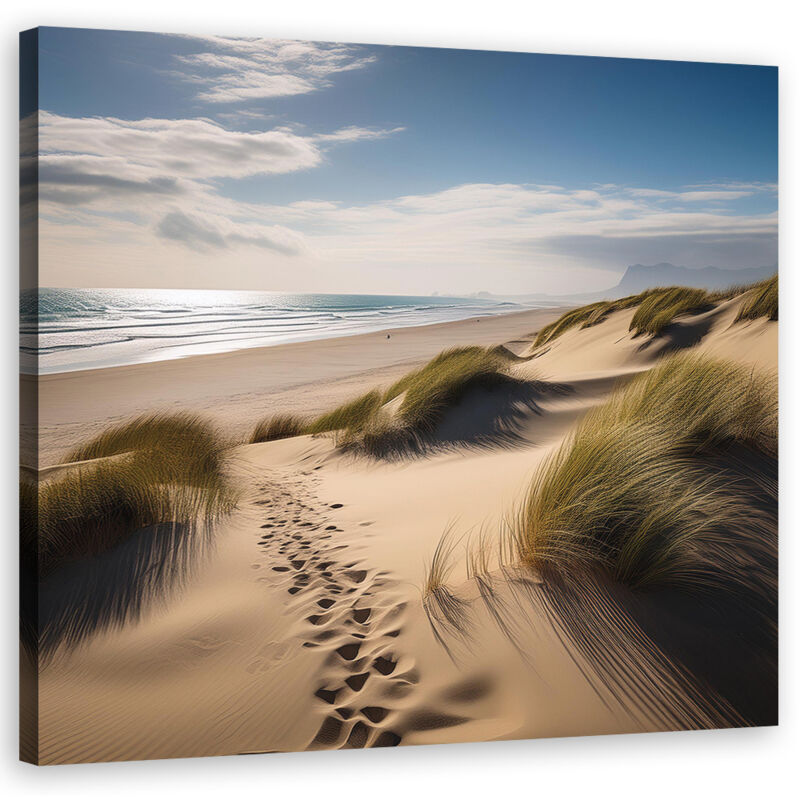 foto del prodotto quadro su tela, spiaggia mare duna 30x30