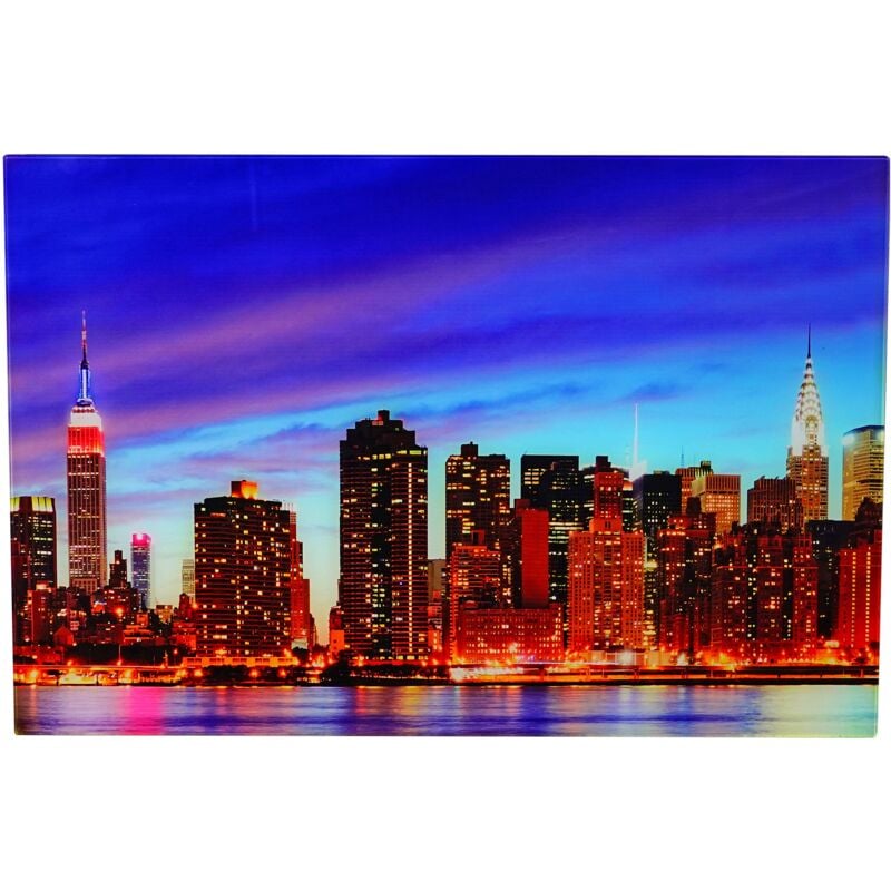 foto del prodotto quadro su vetro poster da parete 40x60 cm motivo new york 040004144