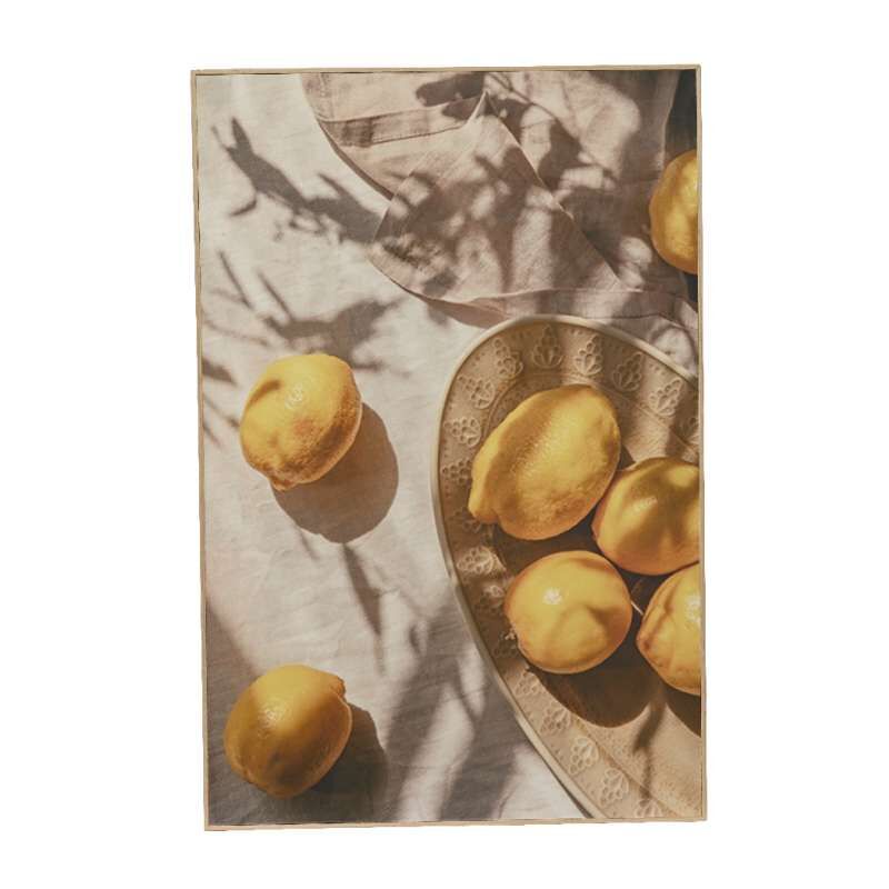 foto del prodotto quadro tavolo con limoni in legno