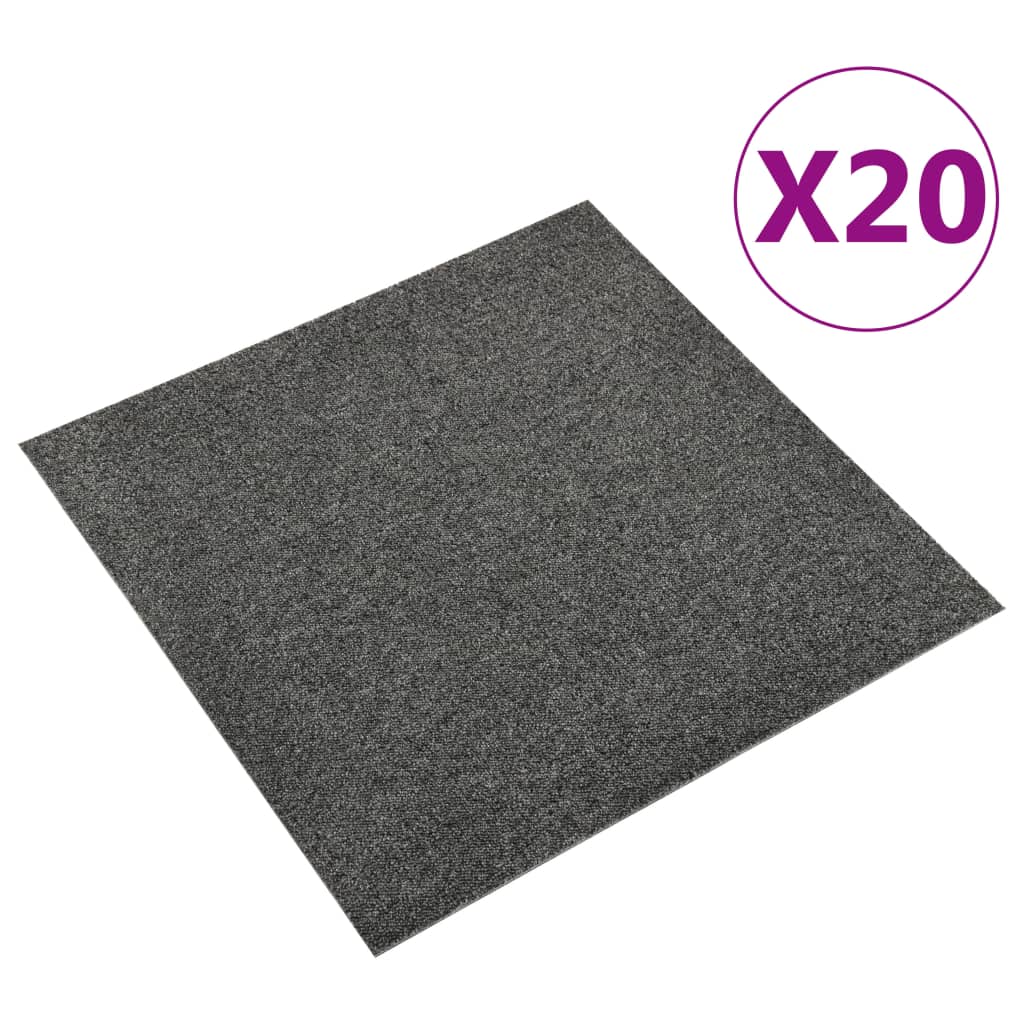 foto del prodotto quadrotte di moquette 20 pz 5 m 50x50 cm antracite
