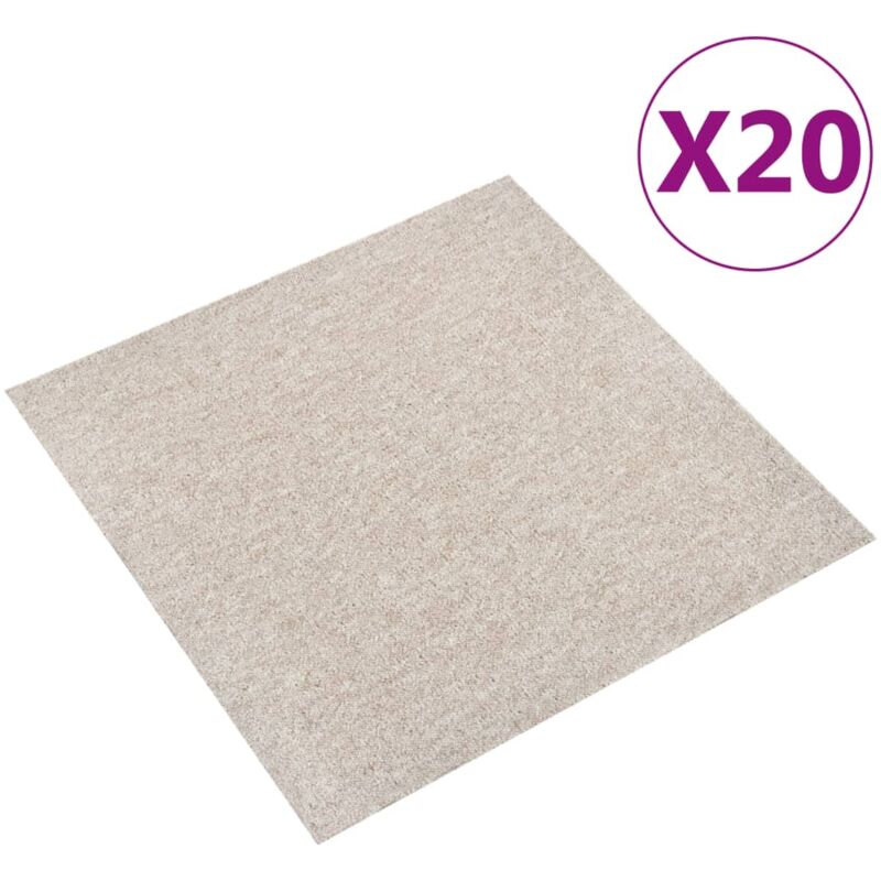 foto del prodotto quadrotte di moquette 20 pz 5 m 50x50 cm beige chiaro vidaxl