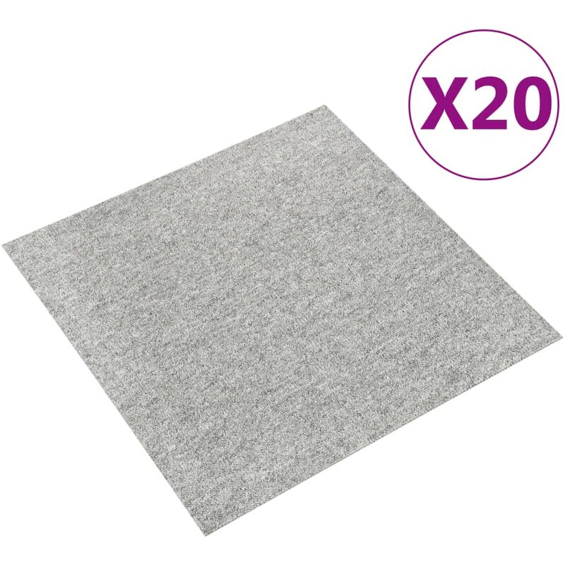 foto del prodotto quadrotte di moquette 20 pz 5 m 50x50 cm grigio chiaro cod mxl 46481