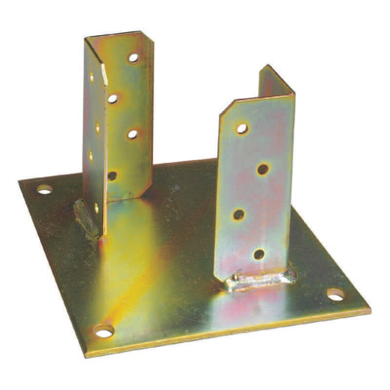 foto del prodotto quality supporto a pavimento con piastra per trave base mm.150x150 p trave da mm.60x60x130h.