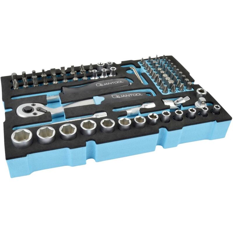 foto del prodotto quantool kit di chiavi a bussola 1 4 6.3 mm 85 parti q25002 br der mannesmann