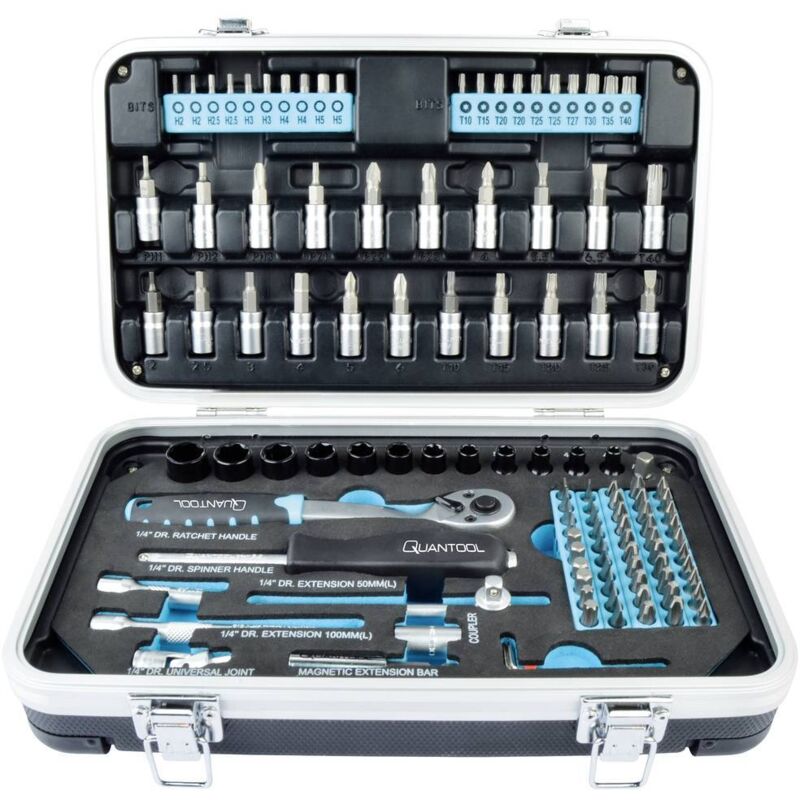 foto del prodotto quantool q25003 kit inserti 116 parti 1 4 6.3 mm br der mannesmann