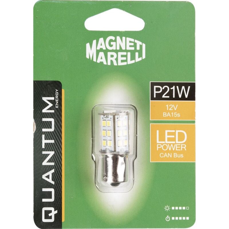 foto del prodotto quantum energy magneti marelli p21w lampadina singola per auto led 33smd 12v attacco ba15s