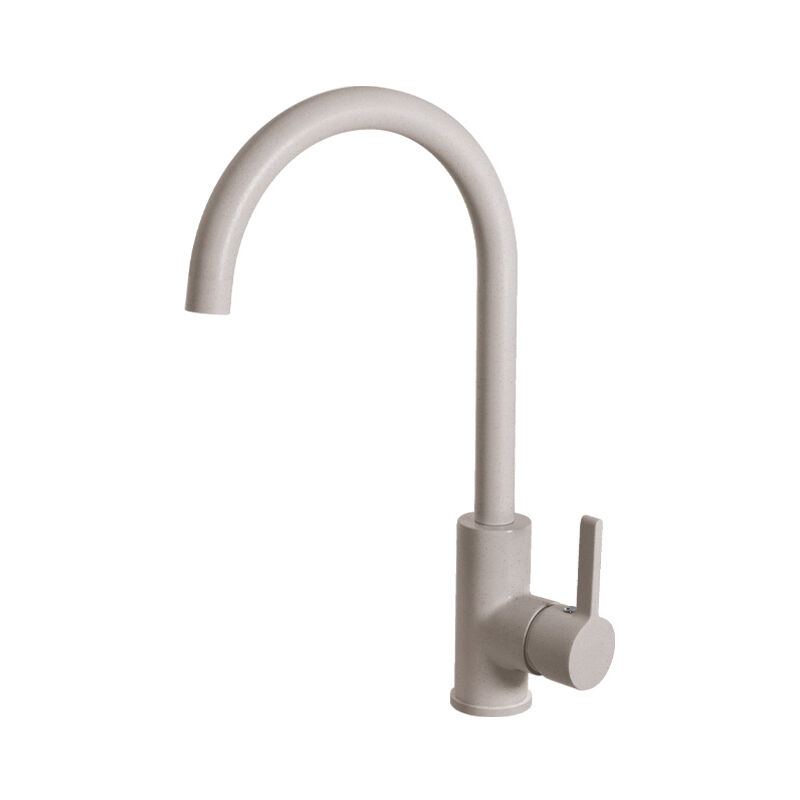 foto del prodotto quareco rubinetto miscelatore cucina monocomando canna alta girevole avena qmfc04av
