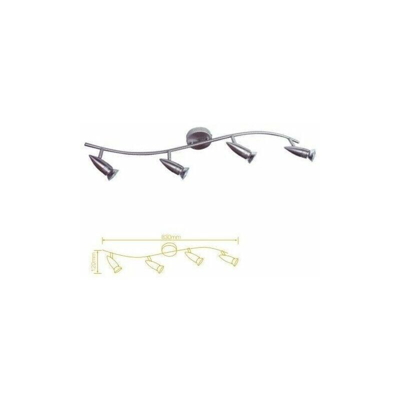foto del prodotto quattro faretti nichel satinato gu10 led halo gsc 1901059