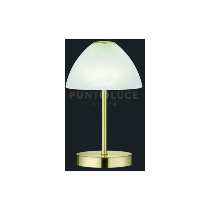 foto del prodotto queen lampada da tavolo led 3w 280lm, 3000k metallo ottone touch 4 intensita diffusore coppa vetro h.24cm