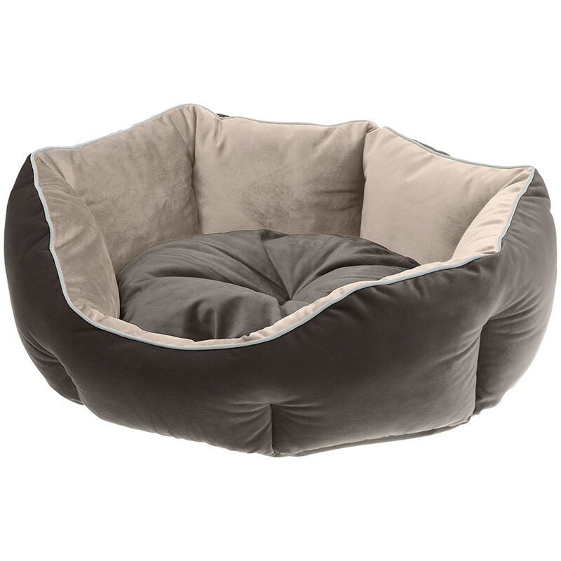 foto del prodotto queen soffice divanetto in tessuto per cani e gatti. vari colori e misure.. variante 50 misure 50 x 40 x h 18 cm grigio ferplast