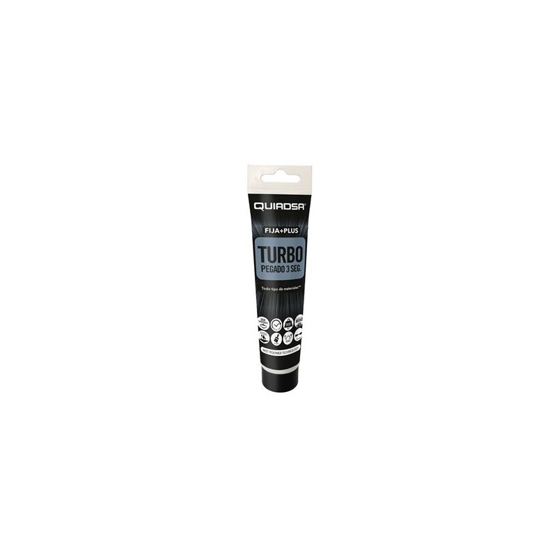 foto del prodotto quiadsa adesivo polimerico elastico rapido fija plus turbo per interni ed esterni, bianco 150g 