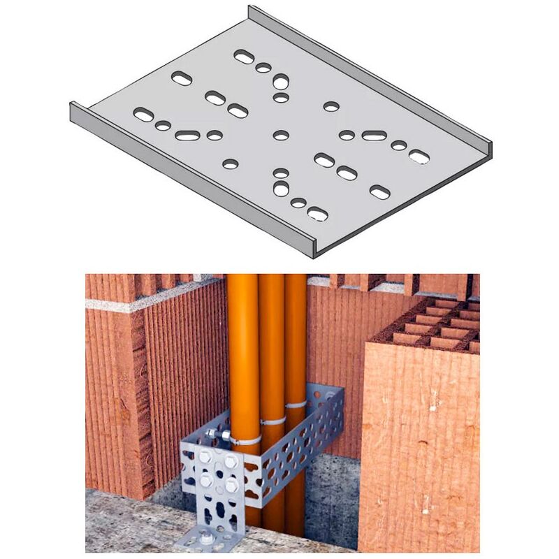 foto del prodotto quick fix pt piastrina di fissaggio per mensole e scaffali, 50 pezzi per confezione, 507905 fischer