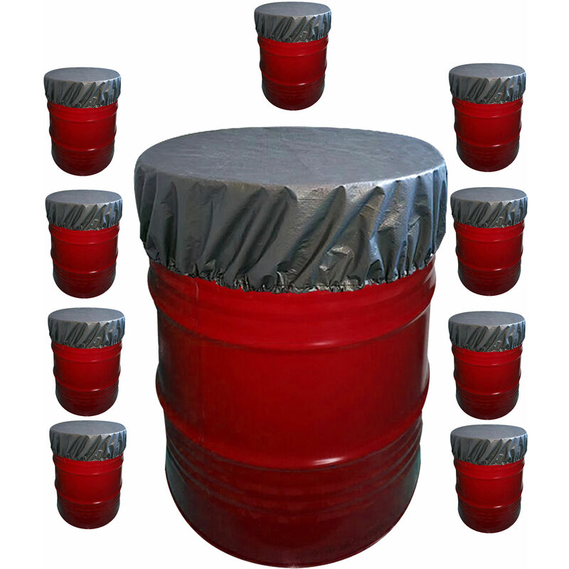 foto del prodotto quick star 10 pezzi coperchio del barilotto coperchio protettivo barile di petrolio barile di pioggia da 60 cm barile da 200 litri