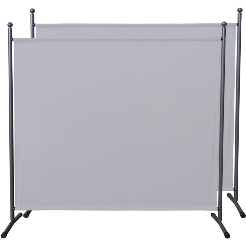 foto del prodotto quick star 2 st ck paravent 180 x 178 cm stoff raumteiler gro stellwand trennwand balkon sichtschutz wei 