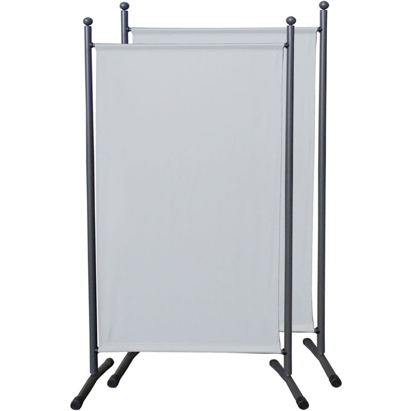 foto del prodotto quick-star - 2 st ck paravent 180 x 78 cm stoff raumteiler klein stellwand trennwand balkon sichtschutz wei